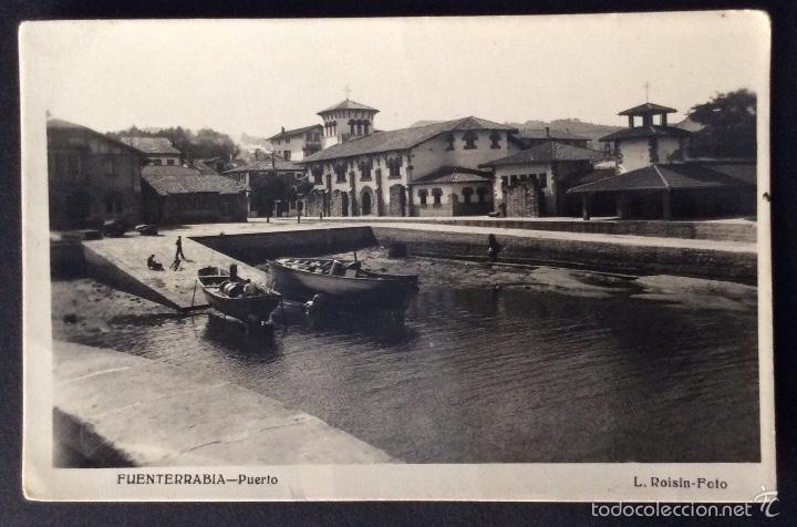 Postcards: POSTAL FOTOGR&Aacute;FICA. VISTA DEL PUERTO. FUENTERRABIA. GUIPUZCOA.