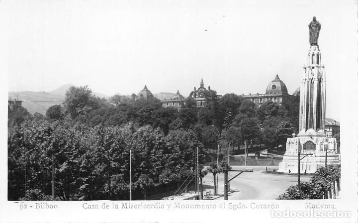 Cartes Postales: BILBAO.- CASA DE LA MISERICORDIA Y MONUMENTO AL SGDO CORAZON