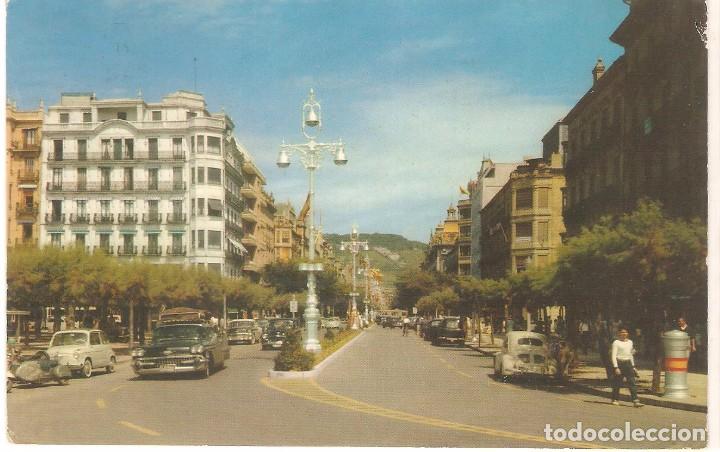 Postkarten: SAN SEBASTIAN, AVENIDA DE ESPA&Ntilde;A, MANIPEL, CIRCULADA CON SU SELLO