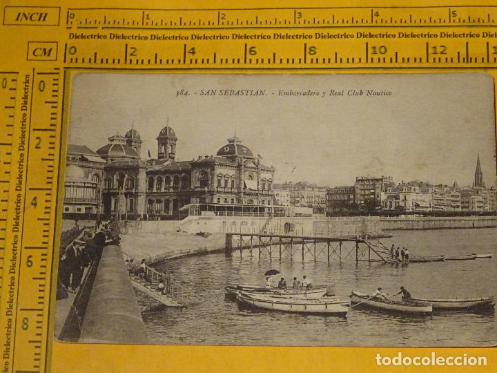 Postais: POSTAL DE GUIP&Uacute;ZCOA. A&Ntilde;OS 10 30. SAN SEBASTIAN. EMBARCADERO Y REAL CLUB NA&Uacute;TICO. 384 GALARZA. 1349