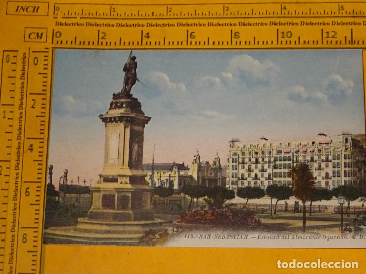 Postais: POSTAL DE GUIP&Uacute;ZCOA. A&Ntilde;OS 10 30. SAN SEBASTIAN, ESTATUA DEL ALMIRANTE OQUENDO. 116 MD. 1393