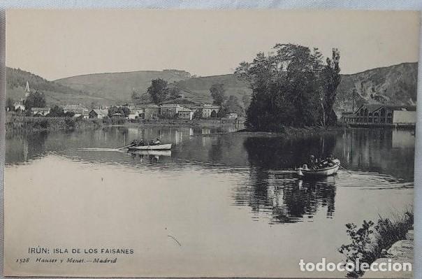 Postales: IRUN GUIPUZCOA ISLA DE LOS FAISANES - Foto 1