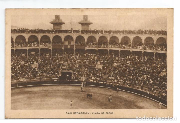 Postkarten: SAN SEBASTIAN .- PLAZA DE TOROS .- PUBLICIDAD GRAN CASINO