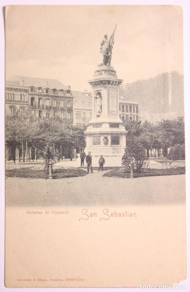 Cartoline: San Sebastian estatua de oquendo