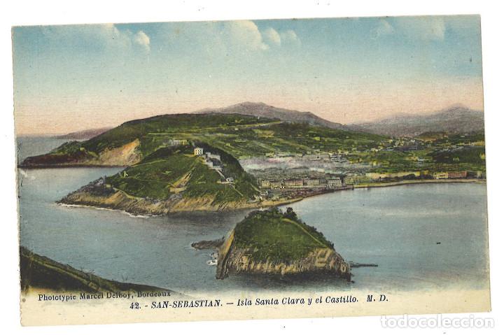 Postkarten: San Sebastian. Isla Santa Clara y bah&iacute;a