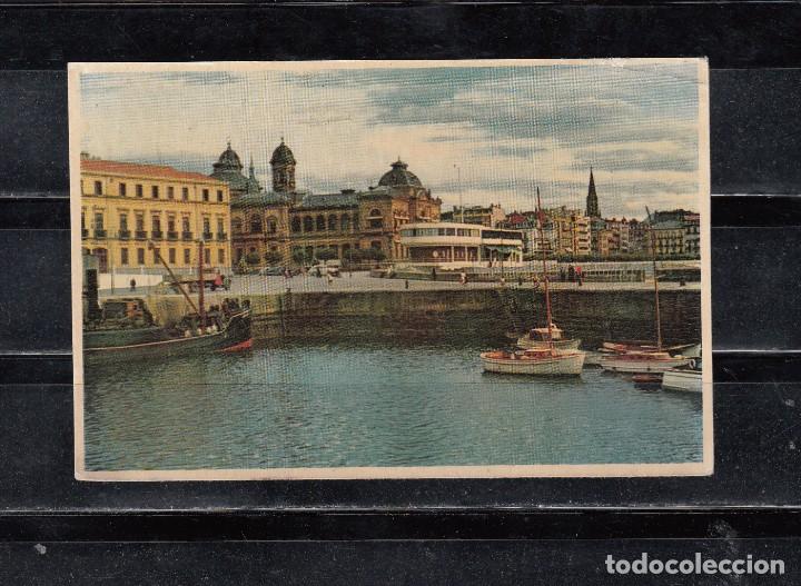 Postcards: 18-SANSEBASTI&Aacute;N. CLUB NA&Uacute;TICO Y AYUNTAMIENTO DESDE EL PUERTO