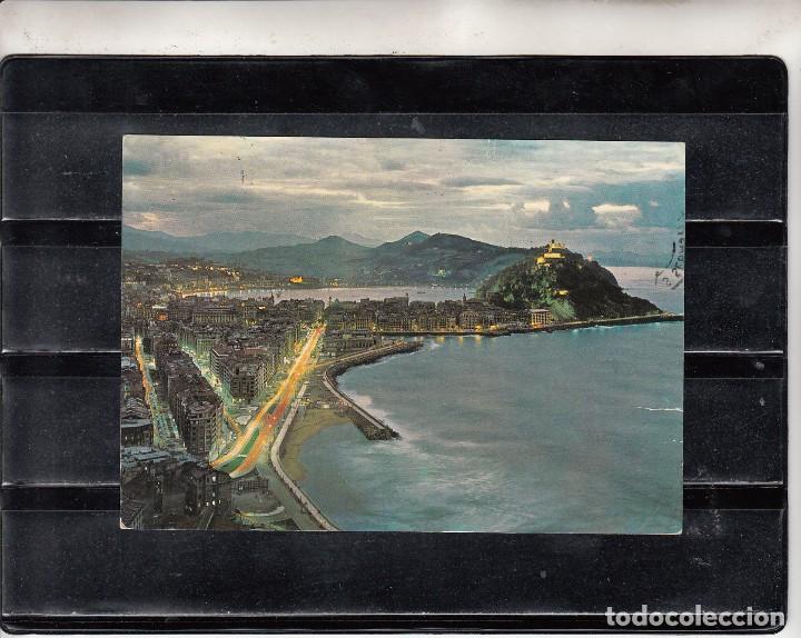 Postcards: 74 - SAN SEBASTIAN. VISTA NOCTURNA DESDE EL MONTE ULLA