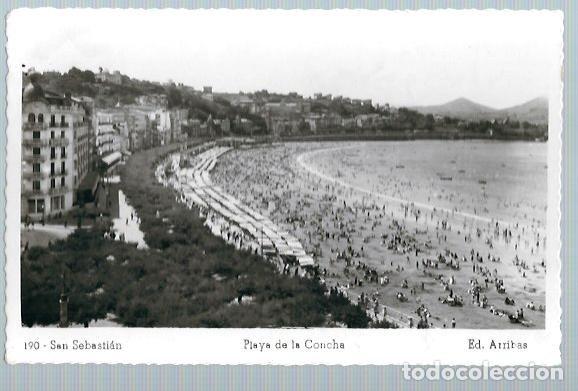 Postcards: BONITA POSTAL ANTIGUA DE - SAN SEBASTIAN -PLAYA DE LA CONCHA -DEL 5 - 7 - 1952 FOTO- ARRIBAS