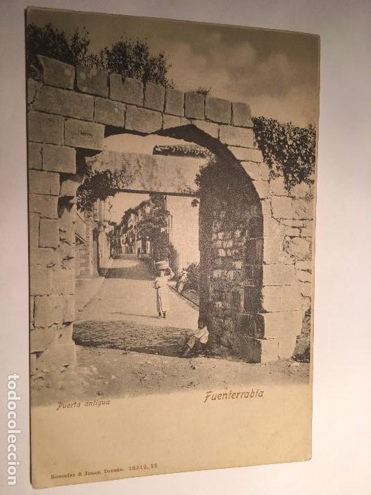 Cartoline: RM400 TARJETA POSTAL FUENTERRABIA SIN DIVIDIR, P.P.S.XX PUERTA ANTIGUA R&ouml;mmler & Jonas, RARA