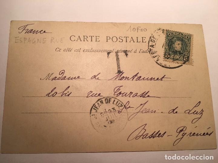 Cartes Postales: RM400 TARJETA POSTAL FUENTERRABIA FONTARABIE RUE PRINCIPALE SIN DIVIDIR, P.P.S.XX CIRCULADA