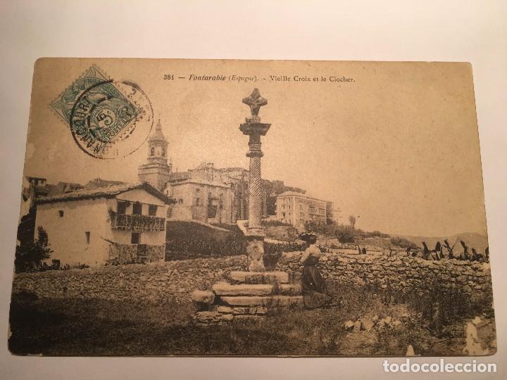 Postais: RM400 TARJETA POSTAL FUENTERRABIA FONTARABIE SIN DIVIDIR, P.P.S.XX CIRCULADA 1905 VIELLE CROIX