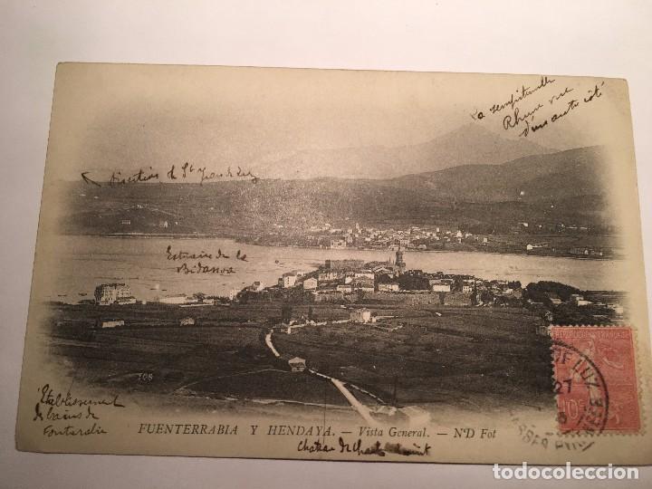 Cartes Postales: RM400 TARJETA POSTAL ORIGINAL Pa&iacute;s Vasco FUENTERRABIA Y HENDAYA.-VISTA GENERAL SIN DIVIDIR,P.P.S.XX