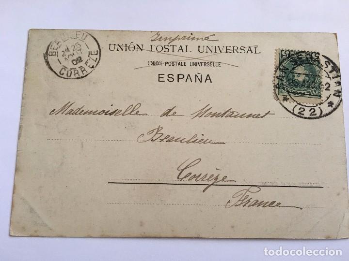 Postcards: RM400 TARJETA POSTAL GUIPUZCOA SAN SEBASTIAN MATASELLO 1902 ALDERDI EDER Y EL CASINO ROMMLER & JONAS