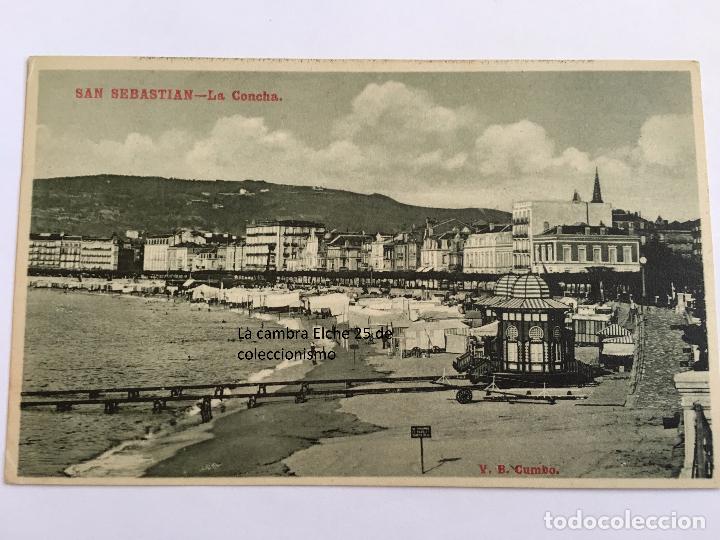 Cartes Postales: RM400 TARJETA POSTAL GUIPUZCOA SAN SEBASTIAN P.P.S.XX 13 LA CONCHA V.B. CUMBO SERIE 837, RARA