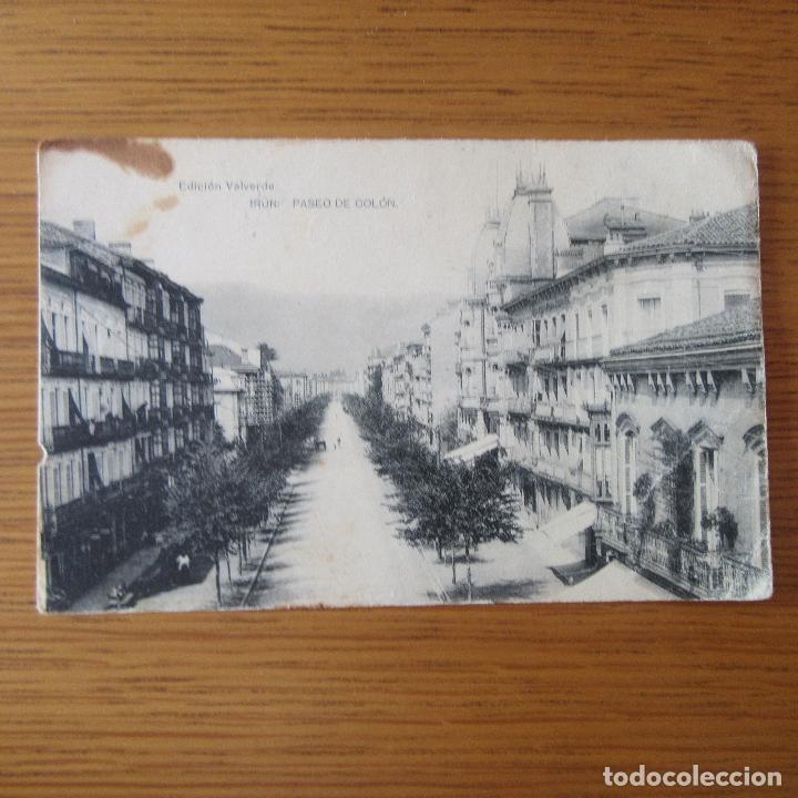 Postales: antigua postal irun, paseo de colon - Foto 1