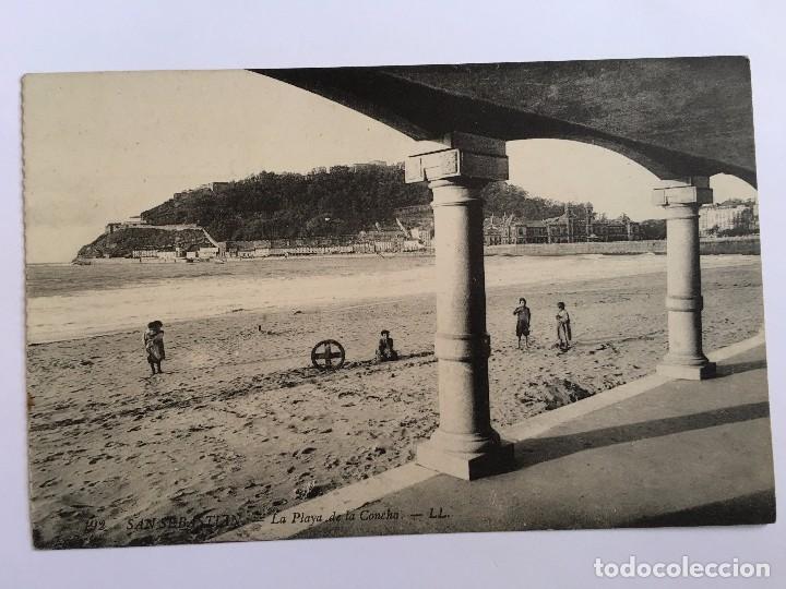 Postales: RM400 TARJETA POSTAL GUIPUZCOA SAN SEBASTIAN LA PLAYA DE LA CONCHA - L.L. N&ordm; 192 - 1900/10 - S/C