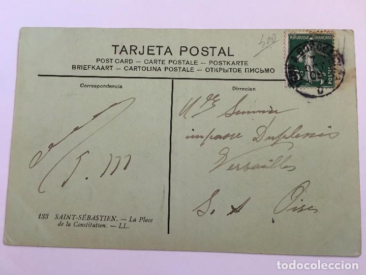 Postcards: RM400 TARJETA POSTAL GUIPUZCOA SAN SEBASTIAN PP.S.XX 1908 Plaza de la Constituci&oacute;n. 133. LL. ANIMADA