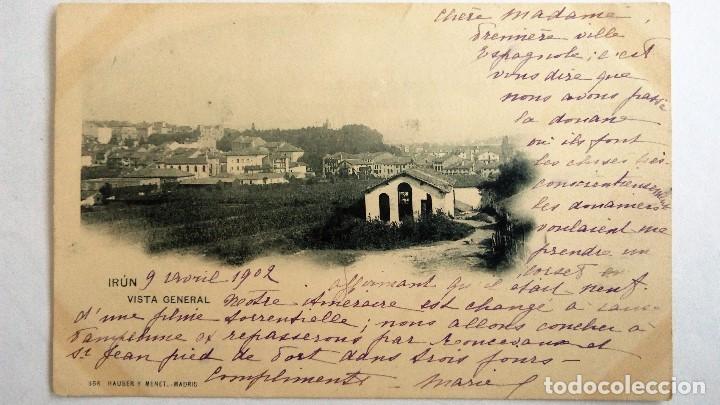 Postcards: POSTAL IRUN - VISTA PARCIAL, A&Ntilde;O 1902 - HAUSER Y MENET, N&ordm; 366