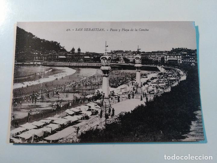 Postkarten: SAN SEBASTIAN PLAYA Y PASEO DE LA CONCHA N&ordm; 42