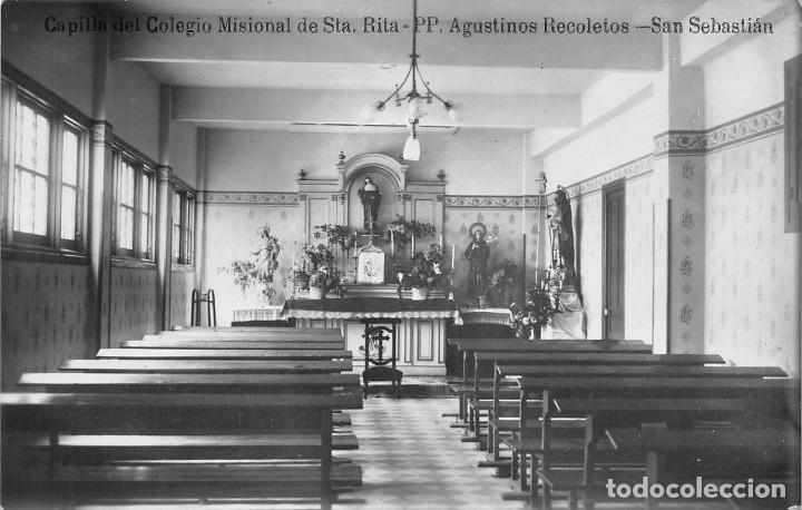 Postales: SAN SEBASTI&Aacute;N.- CAPILLA DEL COLEGIO MISIONAL DE STA RITA-PP. AGUSTINOS RECOLETOS