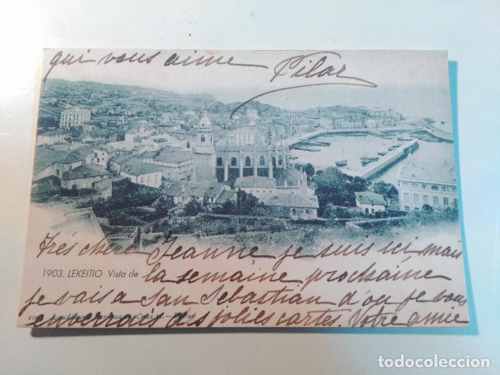 Postcards: Postal PAIS VASCO. VISTAS DE LEKEITIO. 1903. Reproduccion Publicado por peri&oacute;dico El Mundo y la BBK