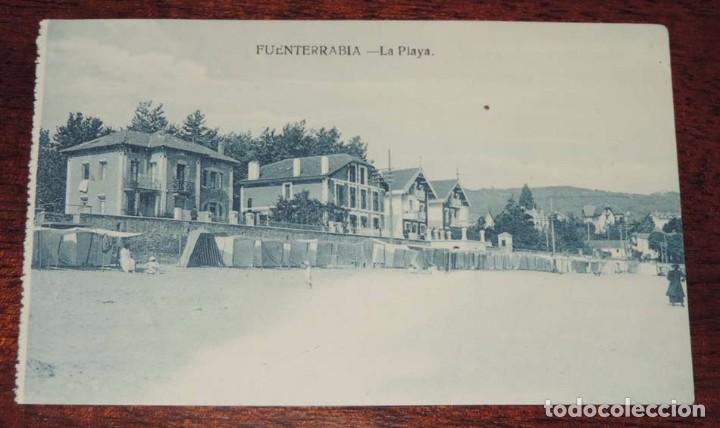 Cartes Postales: FUENTERRABIA (GUIPUZCOA), LA PLAYA, BAZAR DEL ENSANCHE, SIN CIRCULAR