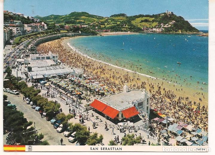 Postcards: POSTAL: SAN SEBASTIAN. PLAYA DE LA CONCHA-MONTE IGUELDO. (ST/C46).