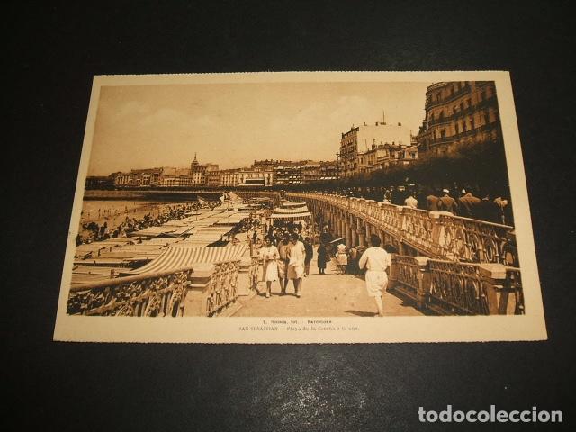 Postales: SAN SEBASTIAN PLAYA DE LA CONCHA A LA UNA - Foto 1