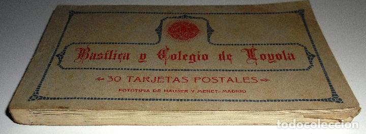 Postcards: BLOC 30 TARJETAS POSTALES BAS&Iacute;LICA Y COLEGIO DE LOYOLA. FOTOTIPIA DE HAUSER Y MENET