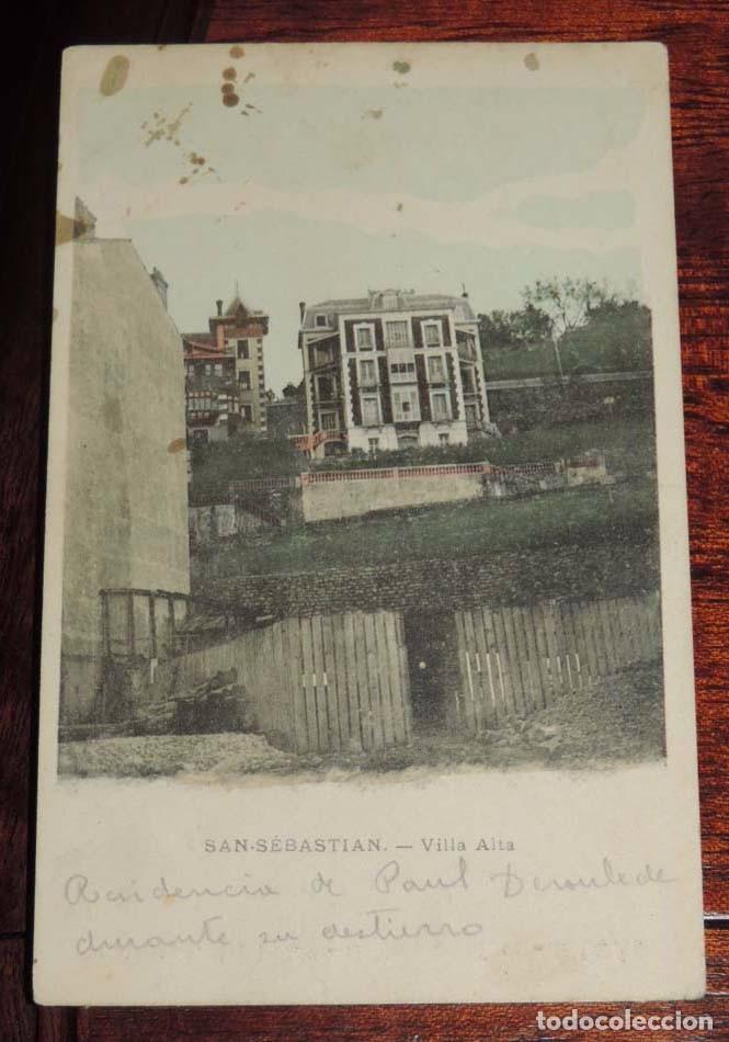Cartes Postales: POSTAL DE SAN SEBASTIAN, VILLA ALTA, ED. E.J.G. PARIS, NO CIRCULADA, SIN DIVIDIR, CON PUBLICIDAD DE