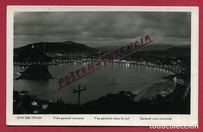 Postales: POSTAL SAN SEBASTIAN , VISTA GENERAL NOCTURNA  , FOTOGRAFICA , ORIGINAL , P85971