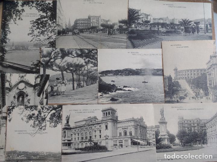 Postales: SAN SEBASTIAN, GUIPUZCOA. COLECCION DE DIEZ POSTALES DE HAUSER Y MENET