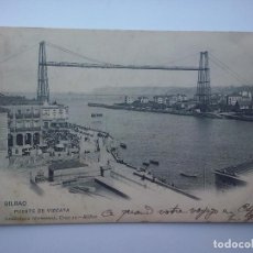 Postales: BILBAO - PUENTE DE VIZCAYA - LANDABURU HERMANAS 33 - CIRCULADA EN 1904