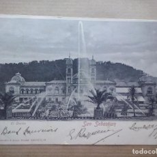 Postales: SAN SEBASTIÁN - EL CASINO - EDITORES RÖMMLER & JONAS - CIRCULADA EN 1905. Lote 90795600