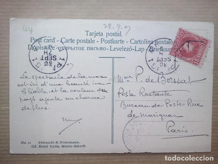 Postales: San Sebasti&aacute;n - El rompe olas - Circulada en 1907 - Foto 2