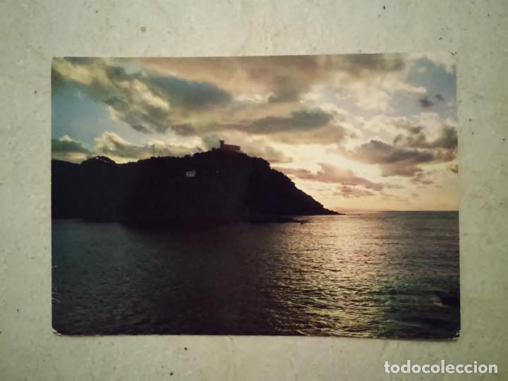 Cartoline: ANTIGUA POSTAL -10*15- SAN SEBASTIAN PUESTA DE SOL - CAJON - A&Ntilde;O 1982