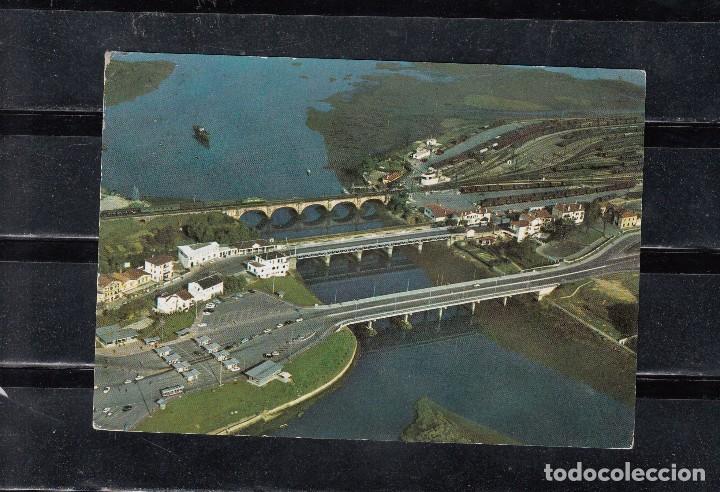 Cartoline: 15 - IRUN. VISTA A&Eacute;REA DE LOS PUENTES INTERNACIONALES
