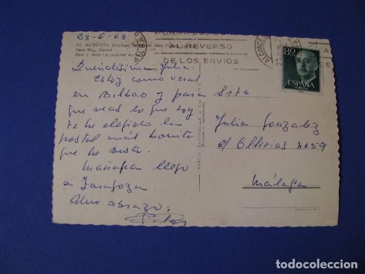 Postales: POSTAL DE ALGORTA. ED. GARRABELLA. CIRCULADA 1963. - Foto 2