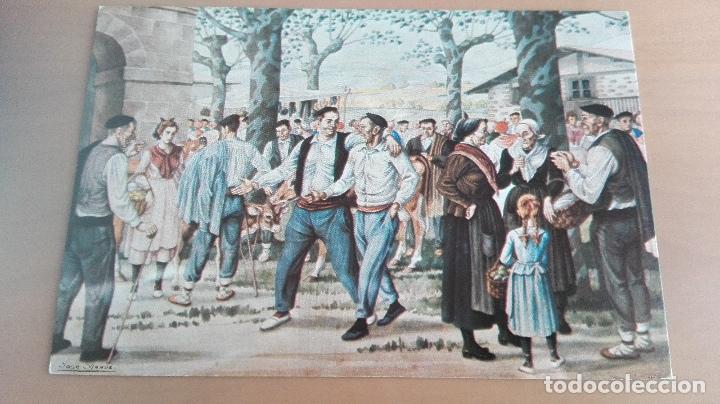 Cartoline: COSTUMBRES VASCAS ,TIPOS VASCOS N&ordm;  - JOSE ARRUE, LA FERIA. EDITADA EN 1982