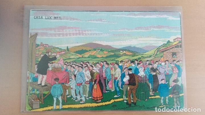 Postcards: COSTUMBRES Y ESCENAS VASCAS, CASA LUX BILBAO, N&ordm; 1. COSTUMBRISMO VASCO. ILUSTRADOR JOSE ARRUE