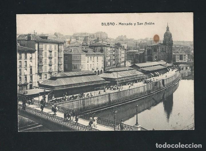 Postales: Bilbao. Mercado y San Ant&oacute;n. - Foto 1