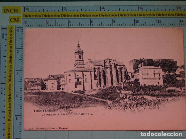 Postkarten: POSTAL DE GUIP&Uacute;ZCOA. SIGLO XIX - 1905. FUENTERRABIA. LA IGLESIA Y PALACIO. 928 HAUSER MENET. 1152