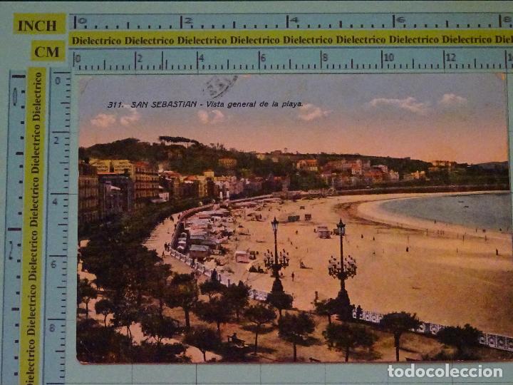 Postkarten: POSTAL DE GUIP&Uacute;ZCOA. A&Ntilde;OS 10 30. SAN SEBASTIAN. VISTA PARCIAL DE LA PLAYA. 311 MAYOR. 1159