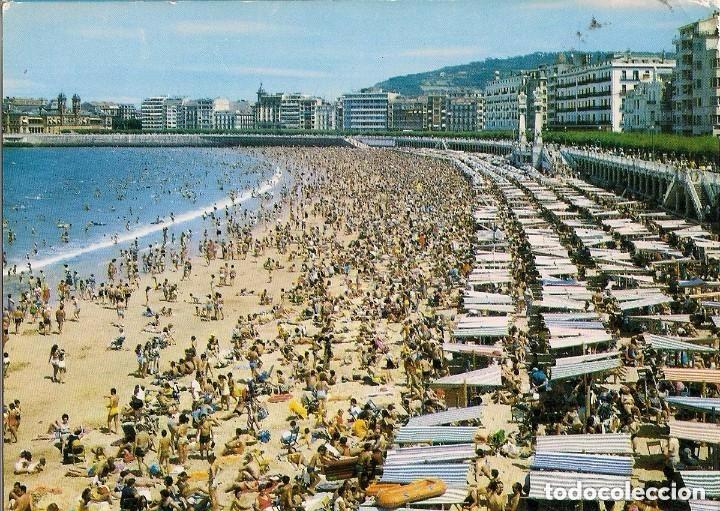 Postales: San Sebasti&aacute;n. Playa de la Concha - Foto 1