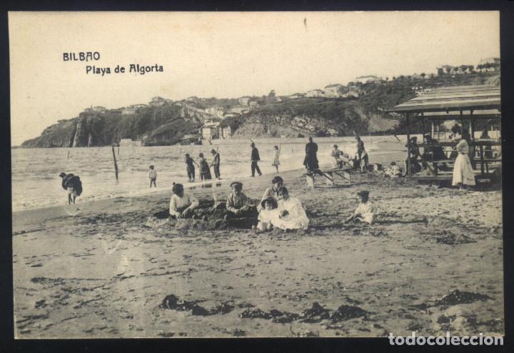 Postales: A-5502- BILBAO. PLAYA DE ALGORTA. - Foto 1