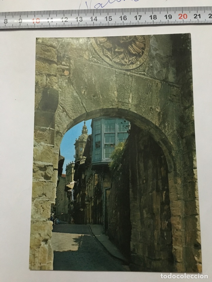 Postkarten: Postal. 504. FUENTERRABIA (Guip&uacute;zcoa). Arco de entrada. FUERTES. H. 1960