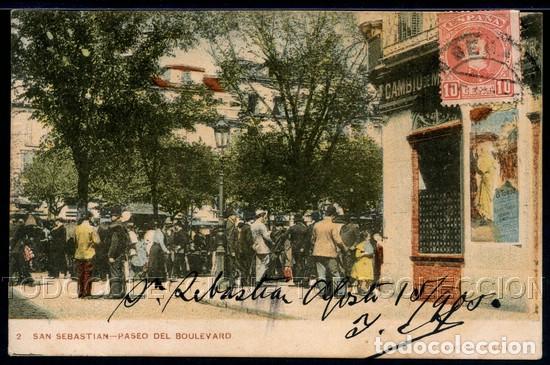 Postais: POSTAL SAN SEBASTIAN PASEO DEL BOULEVARD . LABORDE CA A&Ntilde;O 1900