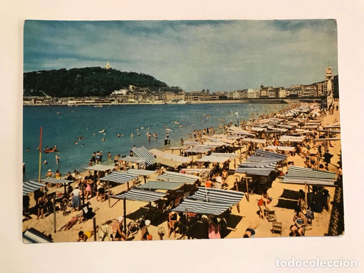 Postkarten: SAN SEBASTIAN Postal No.10 &ldquo;Playa de la Concha&rdquo; (a.1960)