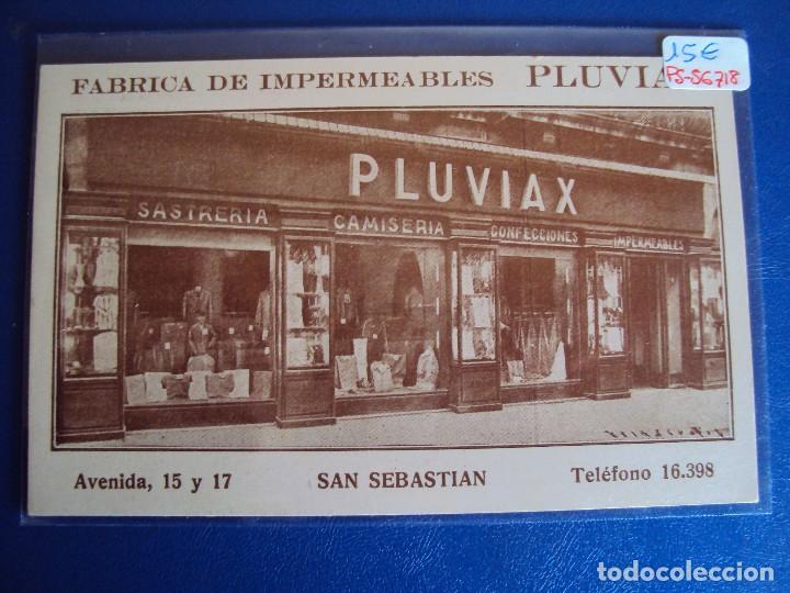 Postkarten: (PS-56718)TARJETA PUBLICITARIA DE SAN SEBASTIAN-FABRICA DE IMPERMEABLES PLUVIAX