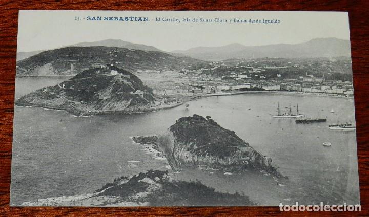 Postkarten: POSTAL SAN SEBASTIAN, N. 23 CASTILLO CLARA BAHIA IGUELDO, NO CIRCULADA, ED. G. G. GALARZA